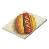 Olie-schilderij van Hot Dog (#1) Notitieblok (Gedraaid)