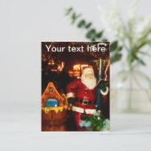 Olie - Sinterklaas op kerstmarkt Briefkaart (Staand voorkant)