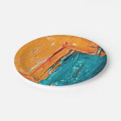 Olie Verf abstract Kunstontwerp Papieren Bordje (Gekanteld)