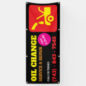 Olie verversen Custom Banner (Verticaal)