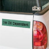 Olieafhankelijke Bumpersticker olievelden (Op Truck)
