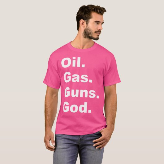 Oliegas Pistolen God T-shirt (Voorkant volledig)