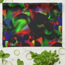 Oliegroene en rode vlekken met donkere delen