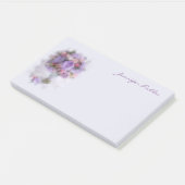 Oliekleur Bloemen Hand Script Elegant Art Sjabloon Post-it® Notes (Schuin)