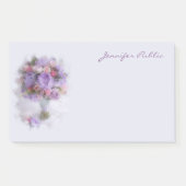 Oliekleur Bloemen Hand Script Elegant Art Sjabloon Post-it® Notes (Voorkant)