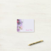 Oliekleuren Bloemen Abstracte Sjabloon Handgeschre Post-it® Notes (Op bureau)