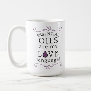 Oliën zijn mijn liefdestaal mok lavendel/paars