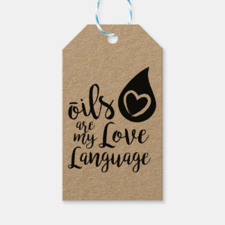Oliën zijn mijn Love Language Gift Label set Cadeaulabel