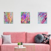 Oliepastel & Potlood Botanische Wall Art Trio Muurkunst Sets (Woonkamer)