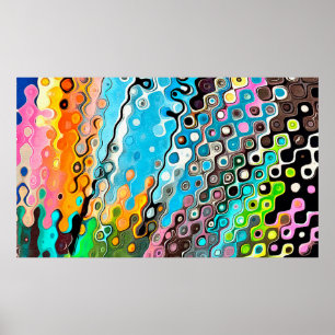 Oliepasteltekening. Abstracte kleurenachtergrond. Poster