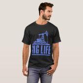 Olieplatform Mannen Papa Olieveld Ruw hals Rig Ope T-shirt (Voorkant volledig)