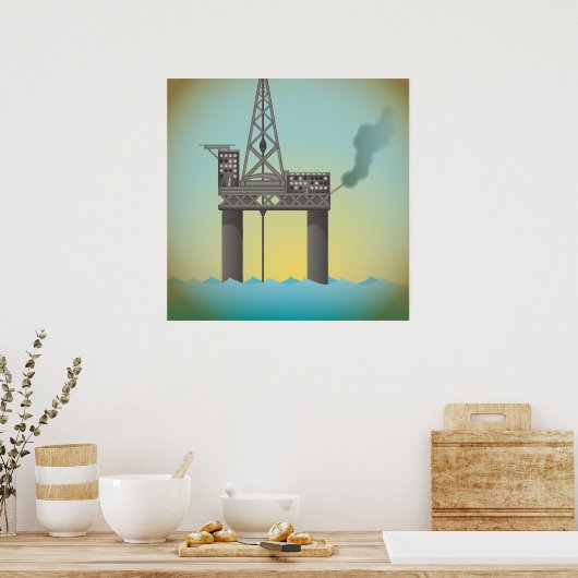 Olieplatform Poster (Keuken)