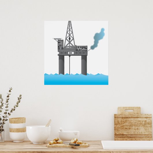 Olieplatform Poster (Keuken)
