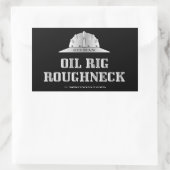 Olieplatform Ruw hals, Gas, Roodhals, Olie Veld Pr Rechthoekige Sticker (Tas)