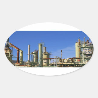 Olieraffinaderij Ovale Sticker