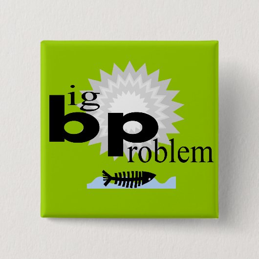 Olieramp met T-Shirts Vierkante Button 5,1 Cm (Voorkant)