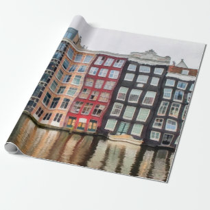 Olieschilderij. Acrylillustraties. Waterverf teken Cadeaupapier