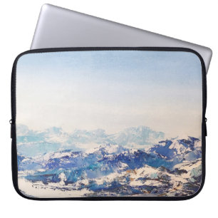 Olieschilderij op Uitzicht van de sneeuwbalberg Laptop Sleeve