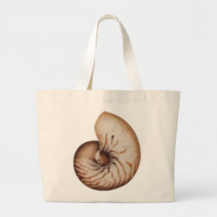 Oliesschilderij van Nautilis Grote Tote Bag