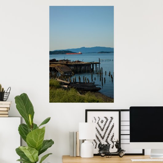 Olietanker en gebroken dok poster (Thuiskantoor)