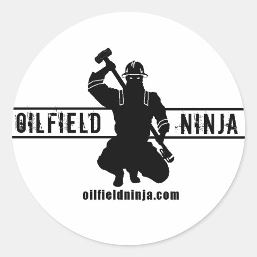 Olieveld Ninja Hardhat Sticker (Voorkant)