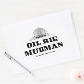 olieveld, olieboorinstallatie modderman, boring, o ovale sticker (Envelop)