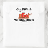 Olieveld Wireliner, Wireline, Slickline, Operator, Ovale Sticker (Tas)
