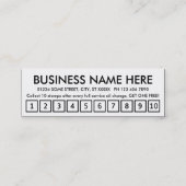 olieverandering. trouwerekaart klantenkaartje (Achterkant)