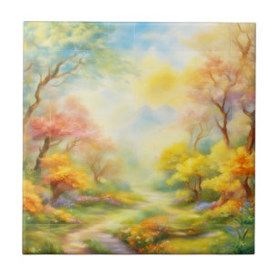 Olieverf Een Lentelandschap 2 Tegeltje