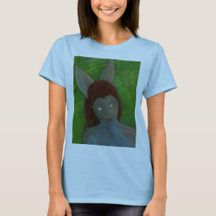 olieverf Furry Anthro Rabbit girl 2010 T-shirt