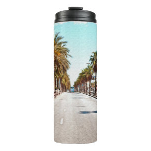 Olieverf. Imitatie. Illustratie. Broad street a Thermosbeker