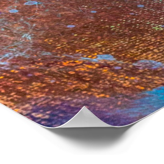 Olieverf op canvas. Abstracte kunstachtergrond. F Poster (Hoek)