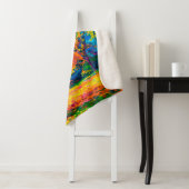 olieverf op canvas. Gele bomen. Moderne kunst. Sherpa Deken (In situ)