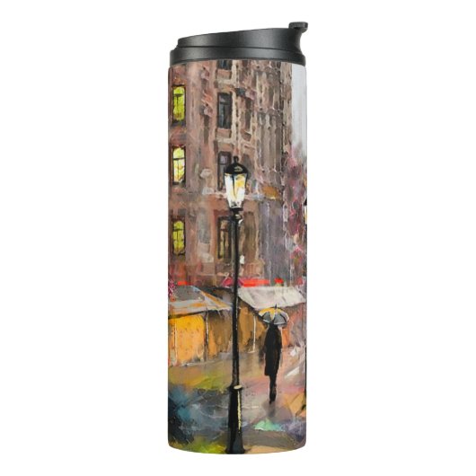 olieverf op het canvas, uitzicht van Parijs. Artw Thermosbeker (Gedraaid links)