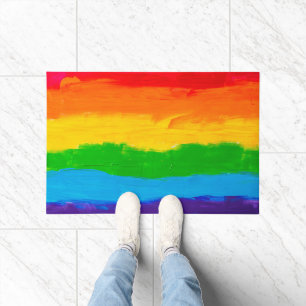 Olieverf Rainbow LGBT-deurmat – Bold Pride Deurmat