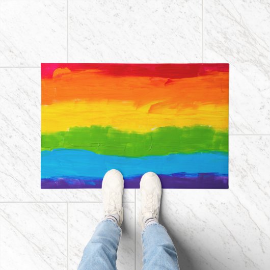 Olieverf Rainbow LGBT-deurmat – Bold Pride Deurmat (Binnen)