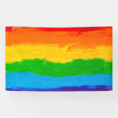Olieverf Regenboog Kleuren LGBT Pride Banner (Horizontaal)