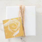 Olieverf rode roos bedankjes labels (Met doos)