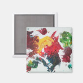 Olieverf Rood Palet Magneet (Voorkant / Achterkant)