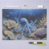 Olieverf Schilderen van een Octopus en Vis Decoupa Tissuepapier (Craft)