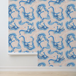 Olieverf Waterverf penseelstreken Behang