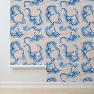 Olieverf Waterverf penseelstreken Behang