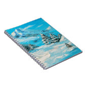 olieverf, winterberglandschap met spru notitieboek (Rechterzijde)
