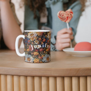 Olieverfschilderij Boeket van Wildbloemen Koffie M Mok
