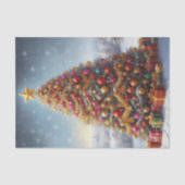  Olieverfschilderij Kerstboom Decoupage Tissuepapier (Voorkant)