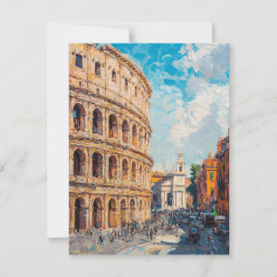 olieverfschilderij Travel Briefkaart Rome