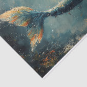 Olieverfschilderij van een zeemeermin in zonlicht tissuepapier (Detail)