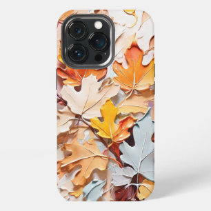 Olieverfschilderij van herfstbladeren in pastelkle iPhone 13 pro hoesje
