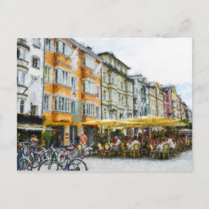 Olieverfschilderij van Innsbruck Cityscape Tirol Briefkaart