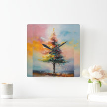 Olieverfschilderij van Kerstboom